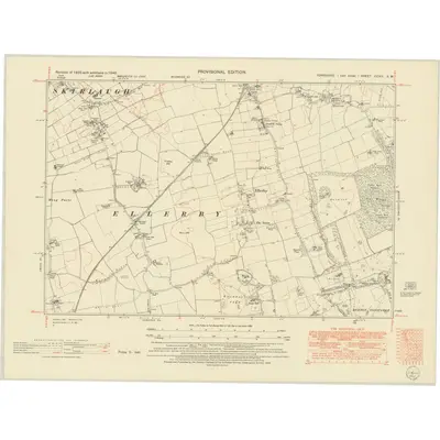 1946 Map of Yorkshire CCXII.SW, 1952 Print