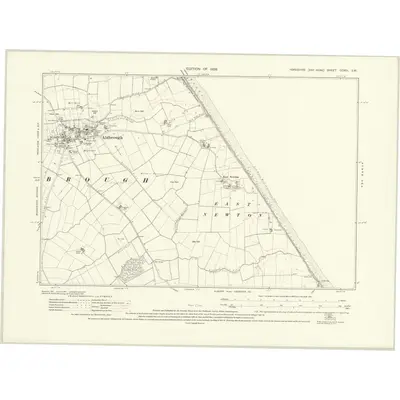 1925 Map of Yorkshire CCXIII.SW, 1928 Print