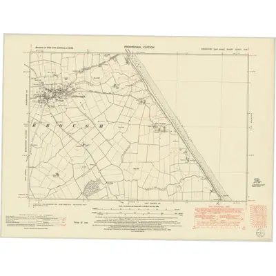 1946 Map of Yorkshire CCXIII.SW, 1952 Print