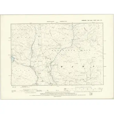 1892 Map of Yorkshire CCXIV.NE, 1895 Print