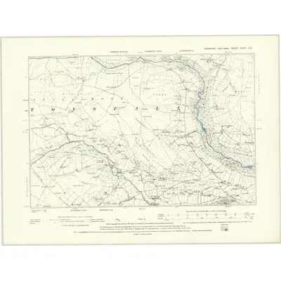 1892 Map of Yorkshire CCXIV.SE, 1894 Print
