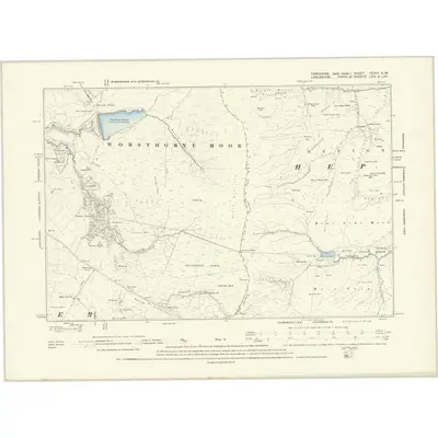 1892 Map of Yorkshire CCXIV.SW, 1894 Print