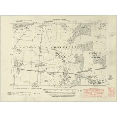 1938 Map of Yorkshire CCXIX.NE, 1948 Print