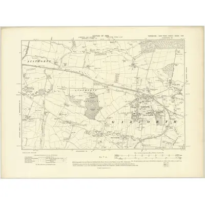 1905 Map of Yorkshire CCXIX.NW, 1908 Print