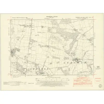 1950 Map of Yorkshire CCXIX.SE, 1952 Print