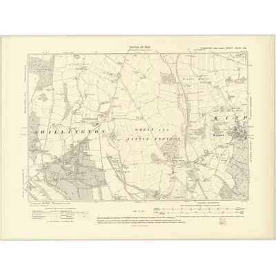 1905 Map of Yorkshire CCXIX.SW, 1908 Print