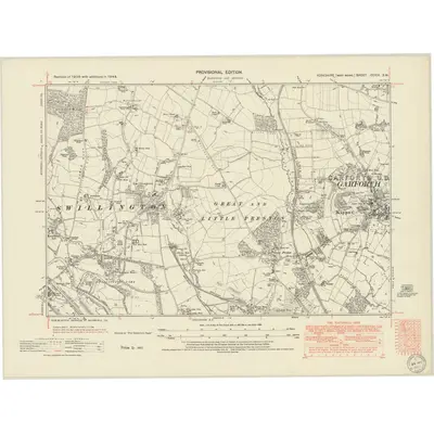 1948 Map of Yorkshire CCXIX.SW, 1950 Print