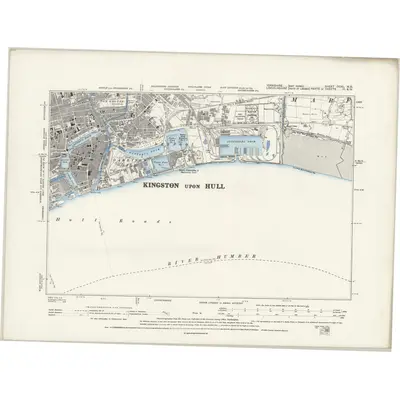 1888 Map of Yorkshire CCXL.NE, 1894 Print