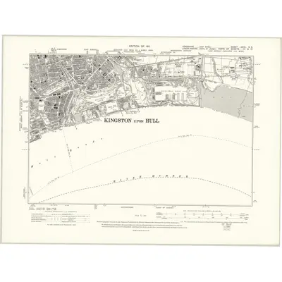 1906 Map of Yorkshire CCXL.NE, 1911 Print