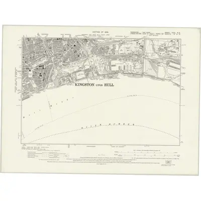 1926 Map of Yorkshire CCXL.NE, 1929 Print