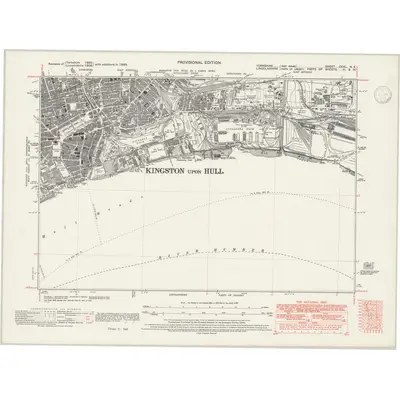 1938 Map of Yorkshire CCXL.NE, 1946 Print