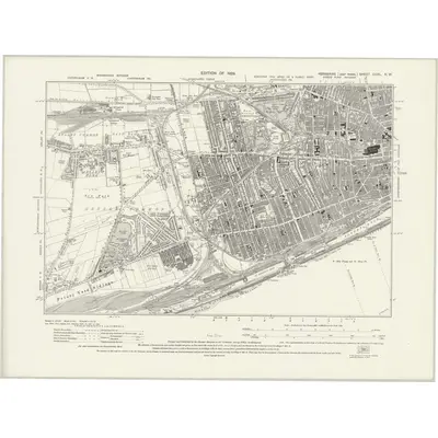 1926 Map of Yorkshire CCXL.NW, 1929 Print