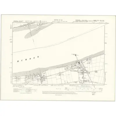 1906 Map of Yorkshire CCXL.SW & CCXL.SE, 1911 Print