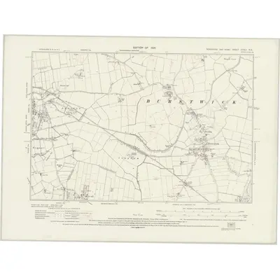 1926 Map of Yorkshire CCXLI.NE, 1928 Print