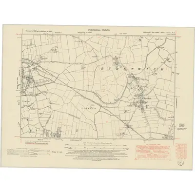 1946 Map of Yorkshire CCXLI.NE, 1951 Print