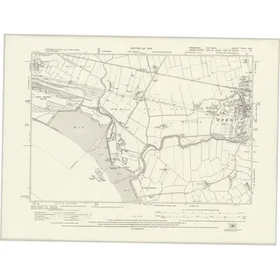 1926 Map of Yorkshire CCXLI.NW, 1929 Print