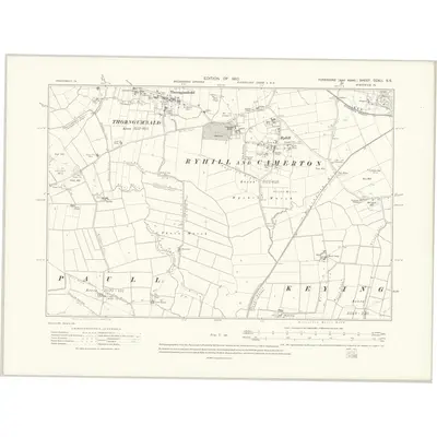 1908 Map of Yorkshire CCXLI.SE, 1910 Print