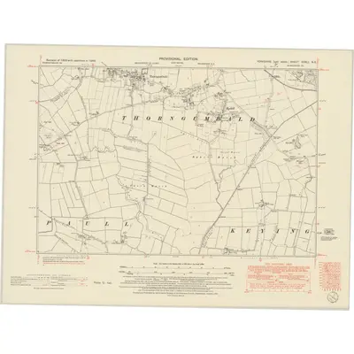 1948 Map of Yorkshire CCXLI.SE, 1951 Print