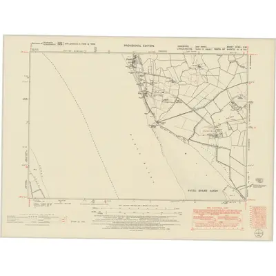 1946 Map of Yorkshire CCXLI.SW, 1952 Print