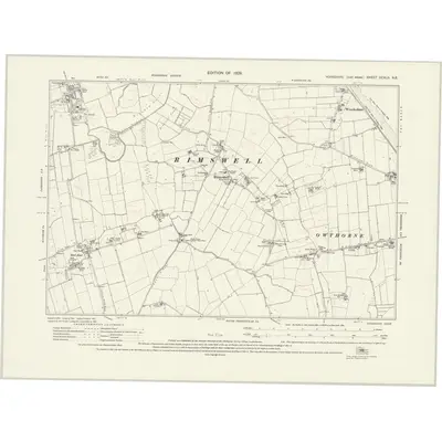1925 Map of Yorkshire CCXLII.NE, 1929 Print