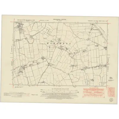1946 Map of Yorkshire CCXLII.NE, 1951 Print