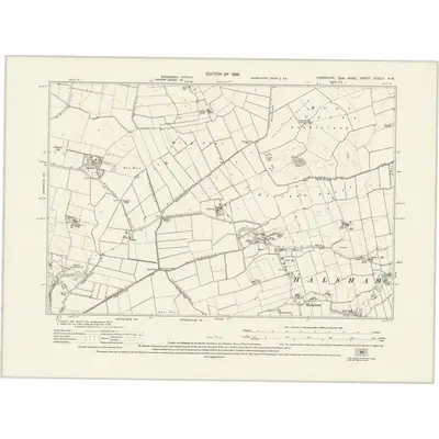 1925 Map of Yorkshire CCXLII.NW, 1928 Print