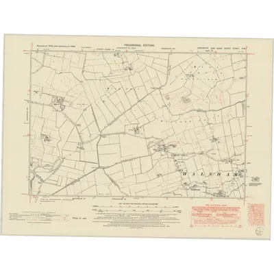 1946 Map of Yorkshire CCXLII.NW, 1951 Print