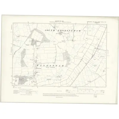 1908 Map of Yorkshire CCXLII.SE, 1910 Print