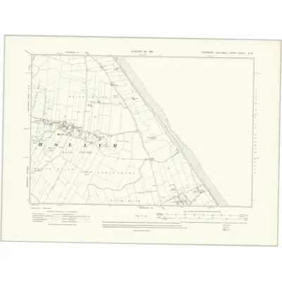 1908 Map of Yorkshire CCXLIII.SW, 1910 Print