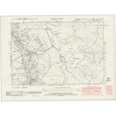 1938 Map of Yorkshire CCXLIV.NE, 1947 Print