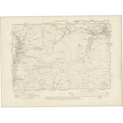1905 Map of Yorkshire CCXLIV.NW, 1912 Print