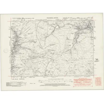 1938 Map of Yorkshire CCXLIV.NW, 1947 Print