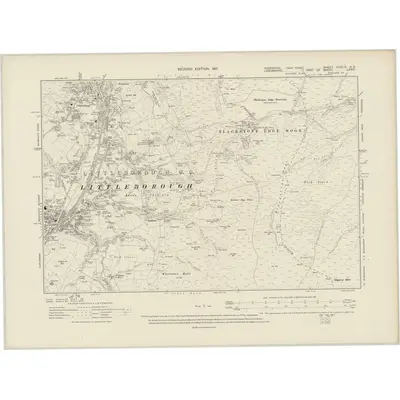1904 Map of Yorkshire CCXLIV.SE, 1911 Print