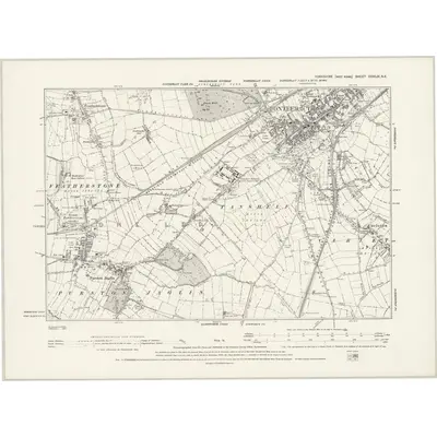 1889 Map of Yorkshire CCXLIX.NE, 1894 Print