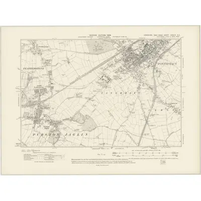 1905 Map of Yorkshire CCXLIX.NE, 1908 Print
