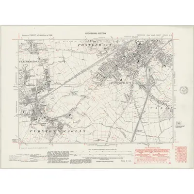 1938 Map of Yorkshire CCXLIX.NE, 1947 Print