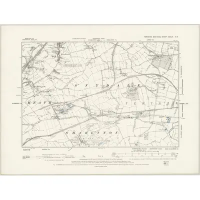 1890 Map of Yorkshire CCXLIX.NW, 1894 Print