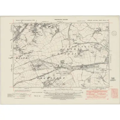 1938 Map of Yorkshire CCXLIX.NW, 1948 Print