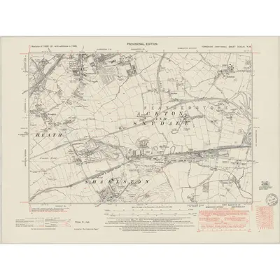 1948 Map of Yorkshire CCXLIX.NW, 1949 Print