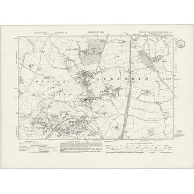 1930 Map of Yorkshire CCXLIX.SE