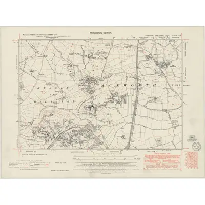 1948 Map of Yorkshire CCXLIX.SE, 1950 Print