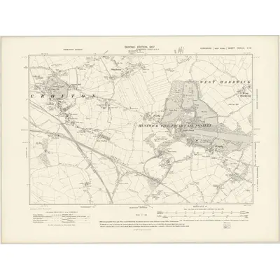 1904 Map of Yorkshire CCXLIX.SW, 1907 Print