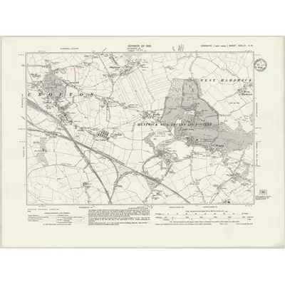 1930 Map of Yorkshire CCXLIX.SW