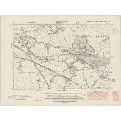 1938 Map of Yorkshire CCXLIX.SW, 1948 Print