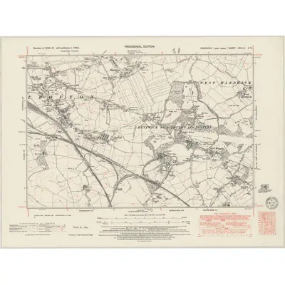 1948 Map of Yorkshire CCXLIX.SW, 1949 Print