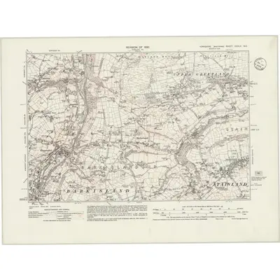 1930 Map of Yorkshire CCXLV.NE, 1934 Print