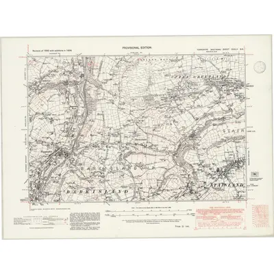 1938 Map of Yorkshire CCXLV.NE, 1946 Print