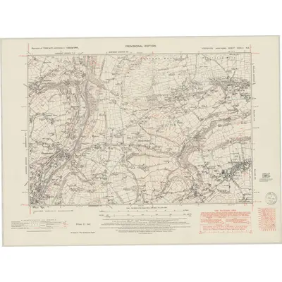 1948 Map of Yorkshire CCXLV.NE, 1950 Print