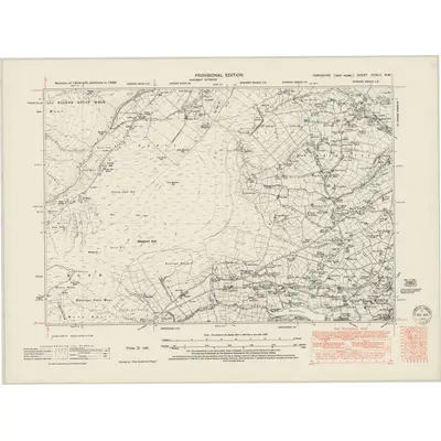 1948 Map of Yorkshire CCXLV.NW, 1949 Print