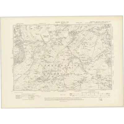 1904 Map of Yorkshire CCXLV.SE, 1908 Print